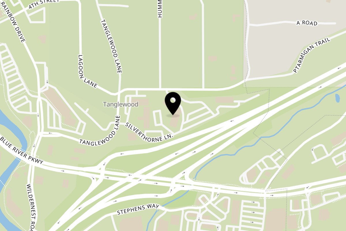 Map showing the location of Indian Curry Spice & Grill on 560 Silverthorne Ln in Silverthorne